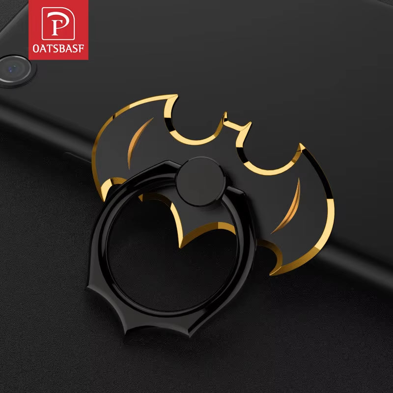 Oatsbasf Bat Finger Ring Phone Holder 360 Rotate Desktop Mount Mobile Phone Stand Cell Metal Holder for Iphone Xiaomi All Phone