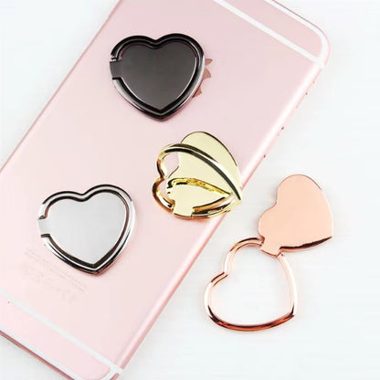 1Pcs Metal Heart Mobile Phone Finger Ring Holder Telephone Support Accessories Magnetic Car Bracket Socket Stand Mobile Phones