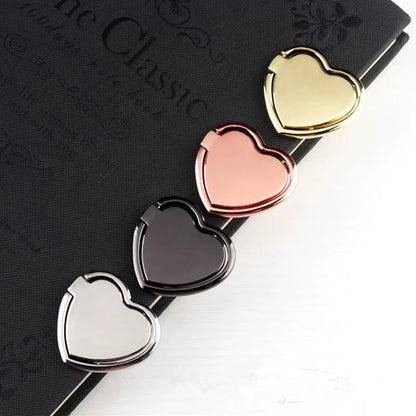 1Pcs Metal Heart Mobile Phone Finger Ring Holder Telephone Support Accessories Magnetic Car Bracket Socket Stand Mobile Phones